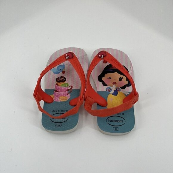Havaianas Disney Snow White and Seven Dwarfs Infant Baby 6 C Flip Flops Princess - Picture 1 of 10